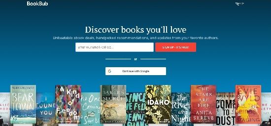 Bookbub interface